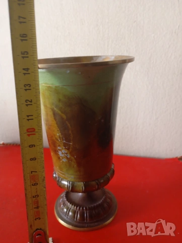 Винтидж чаша,потир в стил арт нуво, снимка 2 - Други ценни предмети - 53716760