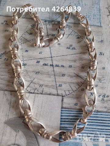 Мъжки сребърен ланец , снимка 2 - Колиета, медальони, синджири - 53849836