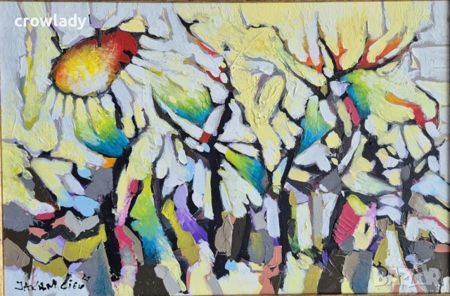 Иван Яхнаджиев Градски пейзаж и боди арт 2024-25г масло №17, снимка 2 - Картини - 51720301