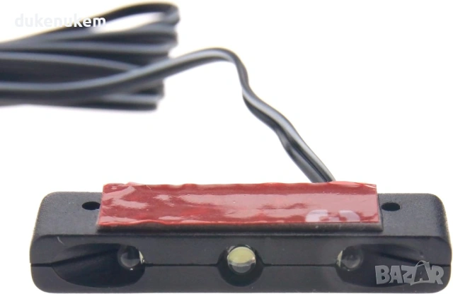LED осветление за заден номер – 3 LED, 12V, бяла светлина, снимка 3 - Аксесоари и консумативи - 53295685