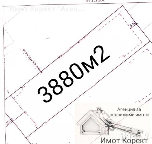 Имот Корект продава Зем.земя на първа линия Асеновград - Пловдив 