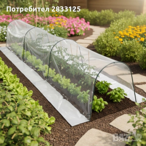 Мини оранжерия - компактна със здрава конструкция - 1,5 х 4 м, снимка 5 - Оранжерии - 53660962