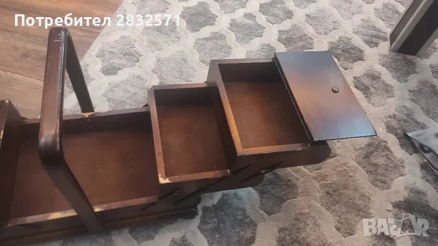 Антикварен шивашки органайзер, снимка 5 - Антикварни и старинни предмети - 49877662