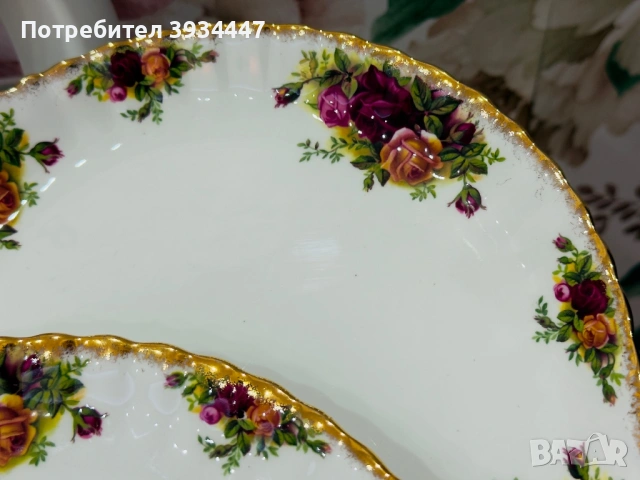 Кръгло плато Royal Albert-Old Country Roses, снимка 5 - Чинии - 53963301
