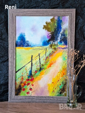 Пътечката, картина пастел, оригинал