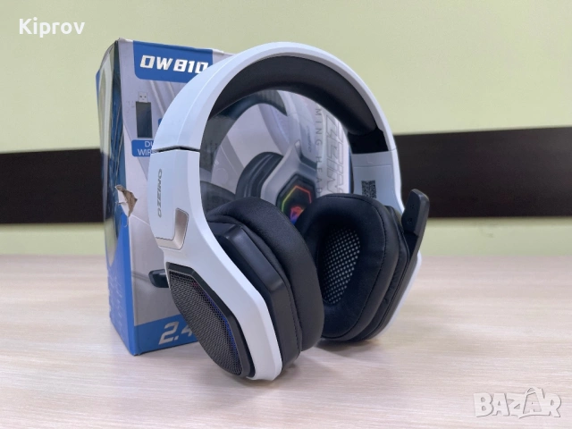 🎧 Ozeino OW810 – НОВИ гейминг слушалки (с нарушена опаковка) – Dual Wireless Bluetooth / 2.4 GHz, снимка 2 - Слушалки за компютър - 53518656
