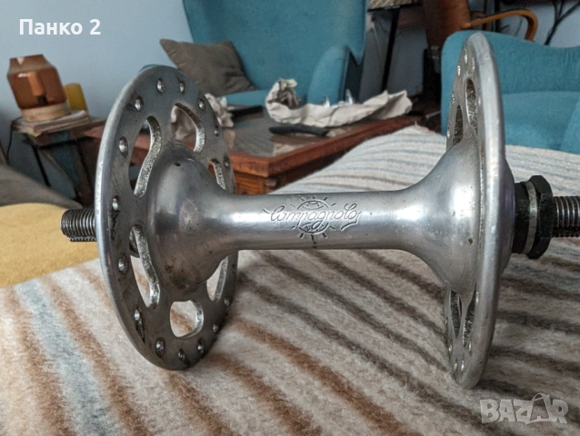 Ретро Пистова Предна Главина Campagnolo Nuovo/Super Record, снимка 2 - Части за велосипеди - 52547290