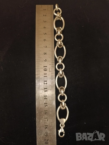 Дамска сребърна гривна , снимка 2 - Гривни - 52416909