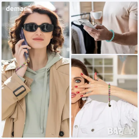 ROCONTRIP Ръчно изработена верижка за телефон с мъниста, снимка 6 - Селфи стикове, аксесоари - 49856667