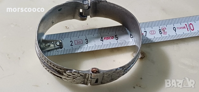 Възрожденска сребърна гривна - сачан , снимка 5 - Гривни - 52461489