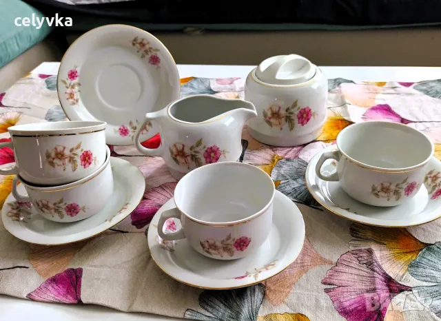 Стар български порцеланов сервиз Разград , снимка 2 - Сервизи - 50018071