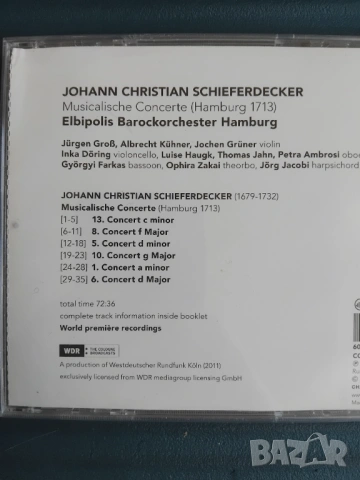 Johann Christian Schieferdecker - Elbipolis Barockorchester Hamburg ‎– Musicalische Concerte (Hambu, снимка 2 - CD дискове - 54092098