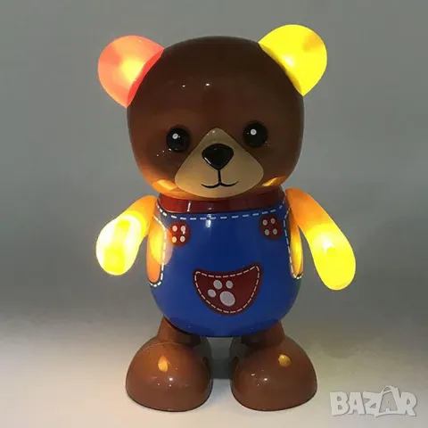 Роботизирана играчка Swinging Bear, Танцуващо мече, Светлинни ефекти, снимка 5 - Музикални играчки - 48324779