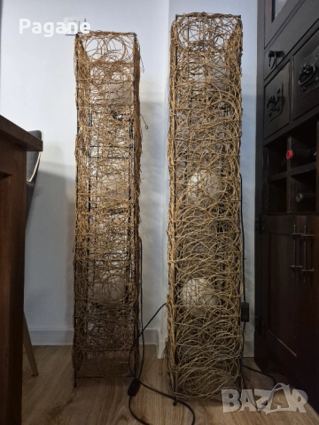 Ефектни лампи/лампиони/ от естествени материали , снимка 7 - Лампиони - 53291764