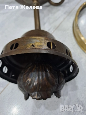 Стари месингови полилей, снимка 14 - Антикварни и старинни предмети - 53326013