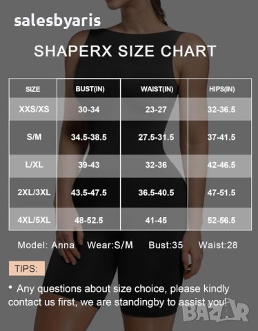 SHAPERX Шейпър за жени: Боди за контрол на корема и поддържащ формата, снимка 5 - Корсети, бюстиета, топове - 45145380