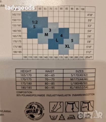 Фигурален чорапогащник.Модел АА07., снимка 4 - Бельо - 52672298