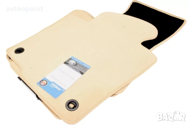  Мокетни стелки за VW Passat B6 / B7 3C (2005-2014) - елипсовидни щипки - Бежови Petex