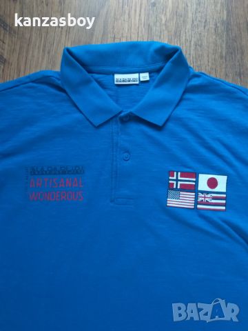 Napapijri Polo Shirt - страхотна мъжка тениска КАТО НОВА ХЛ, снимка 8 - Тениски - 45496359