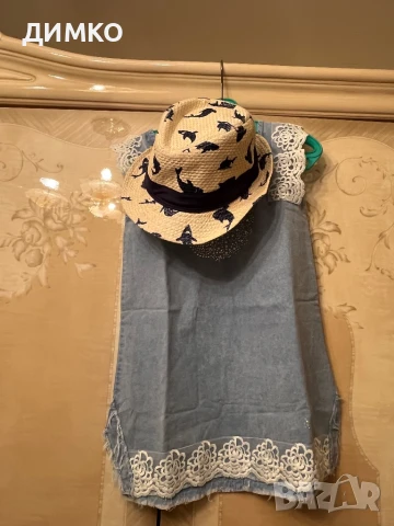 НОВА! Детска рокличка+ подарък шапка, снимка 3 - Детски рокли и поли - 50577540