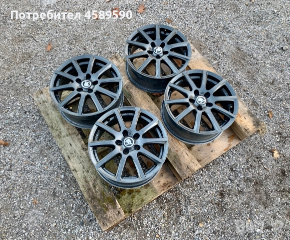 4бр.Алуминиеви джанти 16цола 5x100 за Skoda Kamiq,Fabia,Praktik,Rapid,Roomster, снимка 2 - Гуми и джанти - 52259178