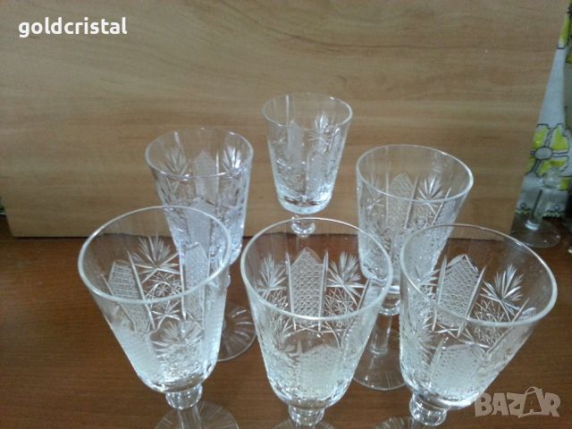 Кристални чаши , снимка 3 - Антикварни и старинни предмети - 45388192