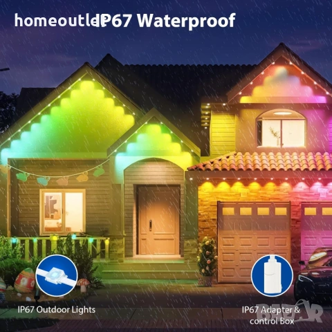 ПРОМОЦИЯ RGB LED светлини за външна употреба - 25м, 60бр LED диода - ERICSITY WY2020 (X001XV9QOJ), снимка 6 - Лед осветление - 53721798