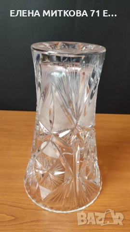 Масивна и голяма кристална ваза, снимка 7 - Вази - 52497775