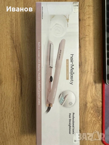 Преса за коса Hair Majesty HM-4030, керамично турмалиново покритие, изправяне и вълни