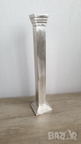 Голям посребрен свещник