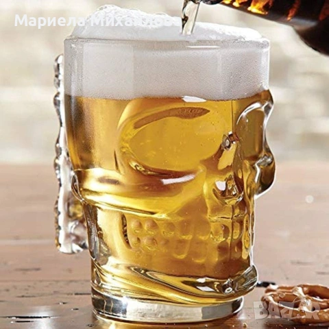 Уникална стъклена халба - 2бр. ПРОМОЦИЯ, снимка 9 - Чаши - 53192261