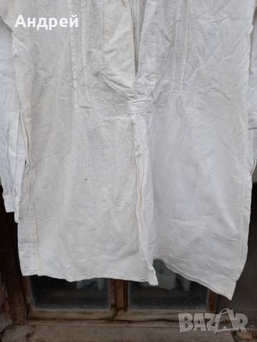 Старинна Мъжка кенарена риза #3, снимка 4 - Антикварни и старинни предмети - 45728093