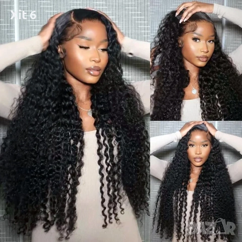 Дълга къдрава перука лейс фронт 