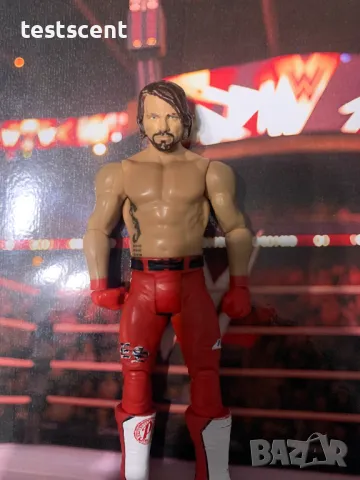 Екшън фигура WWE AJ Styles Ей Джей Стайлс Mattel Basic Figure играчка red, снимка 6 - Фигурки - 48502870