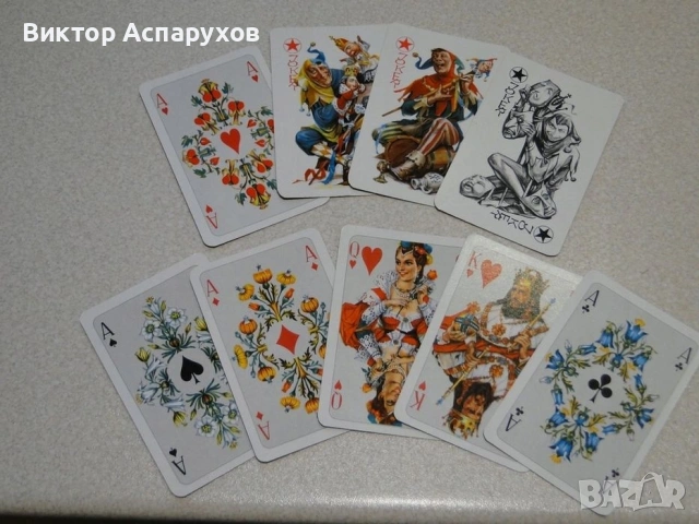 Карти за игра оригинално ГДР колекционерско тесте карти „Rokoko“ — №66, снимка 4 - Карти за игра - 54233142