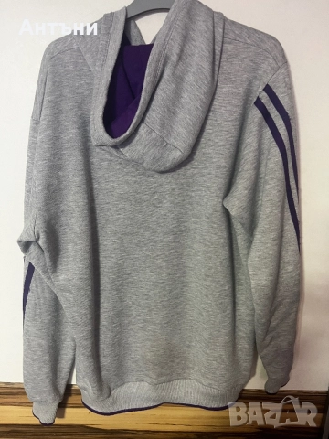Сиво худи, снимка 2 - Суичъри - 51943468