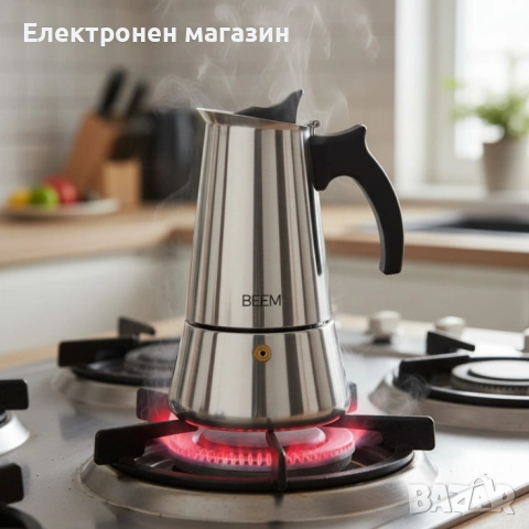 Еспресо кафеварка BEEM Classic Selection – за 4 чаши, неръждаема стомана