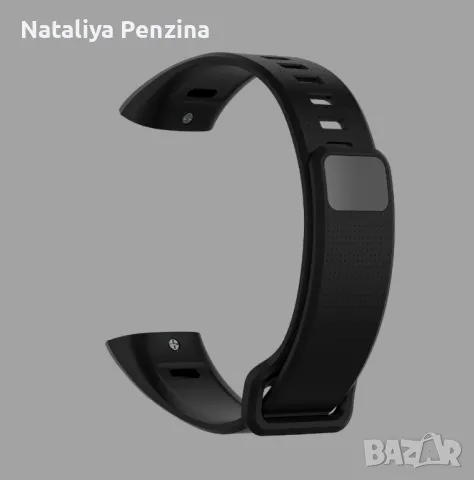 Каишка за часовник Vogo, съвместима с Huawei Band 2 Pro, силиконова, черна, снимка 1 - Каишки за часовници - 48484265