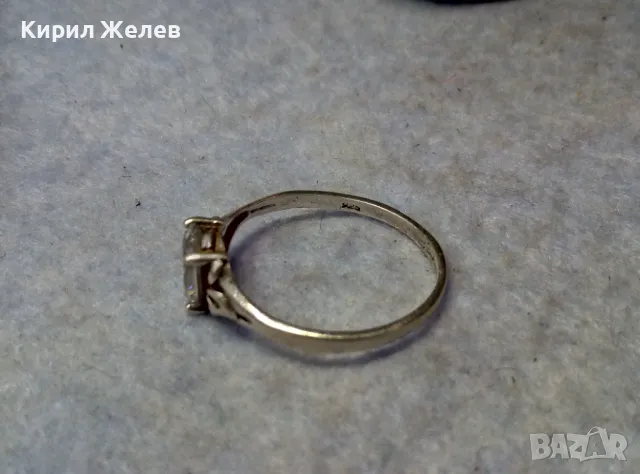 СКЪПОЦЕНЕН СРЕБЪРЕН ПРЪСТЕН СРЕБРО 925 с ЮВЕЛИРНО ФАСЕТИРАН БЛЕСТЯЩ ЦИРКОН 48961, снимка 7 - Пръстени - 49757507