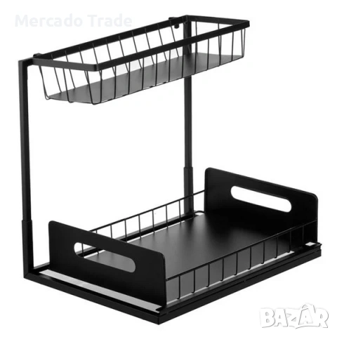 Органайзер за шкаф Mercado Trade, За съхранение, Метал, Черен, снимка 4 - Органайзери - 53419889