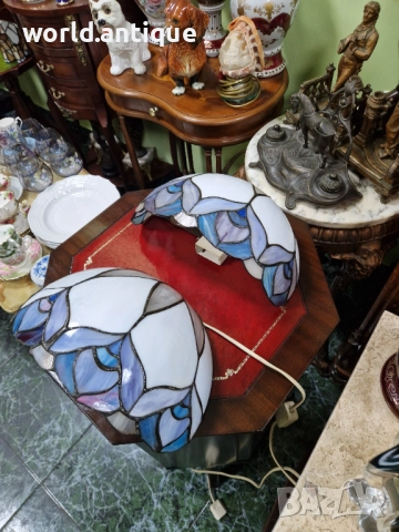 Чифт страхотни антикварни аплици Тифани , снимка 4 - Антикварни и старинни предмети - 52322711