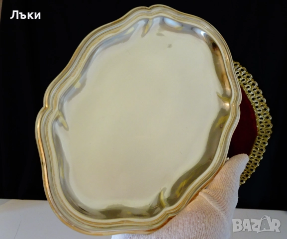 Посребрен поднос,плато Art Deco. , снимка 2 - Антикварни и старинни предмети - 52817449