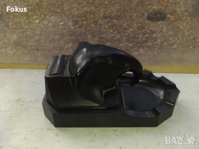 Пепелник от бакелит Gummon глава на слон + карти бонус, снимка 2 - Антикварни и старинни предмети - 52335665