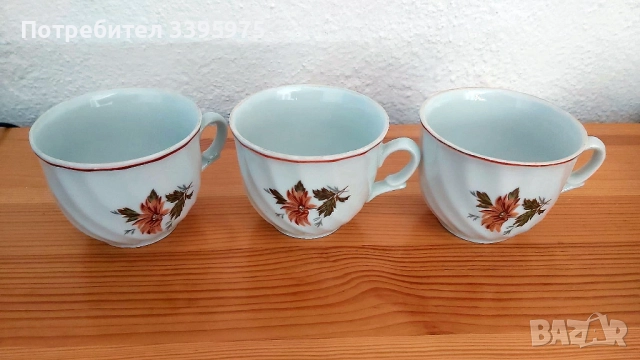 Ретро порцеланови чаши за кафе, произведени в България, снимка 8 - Чаши - 51535023