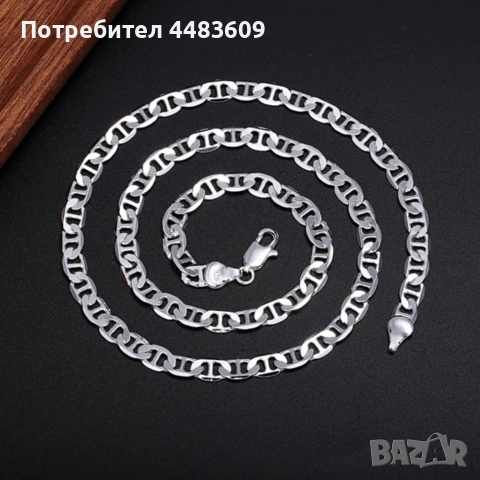 Сребърен Ланец " Mariner " , снимка 6 - Колиета, медальони, синджири - 53428548