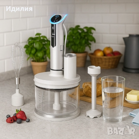 Многофункционален кухненски пасатор с чопър и бъркалка – 800W мощност