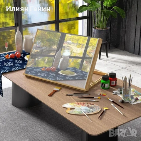 Сгъваем статив Vinsetto 75.8x51 см с регулируема седалка, снимка 7 - Други - 53716567