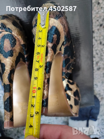Леопардови обувки на висок ток от ASOS, снимка 5 - Дамски обувки на ток - 52031287