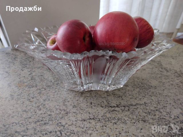 Красива и стилна кристална купа / фруктиера / бонбониера, снимка 2 - Прибори за хранене, готвене и сервиране - 45752935