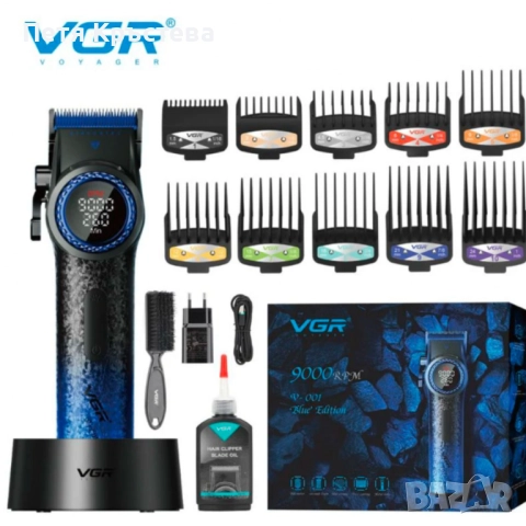 Професионална машинка за подстригване VGR PRO V-001 Blue Edition 3109, снимка 8 - Други - 52770259